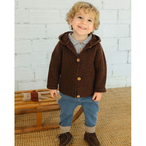 Buho Brown Botonato Baby Cardigan