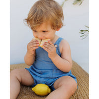 Buho Washed Denim Linen Jumpsuit