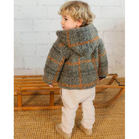 Buho Green Teddy Check Baby Jacket