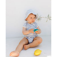 Buho Placid Blue Terry Stripes Romper