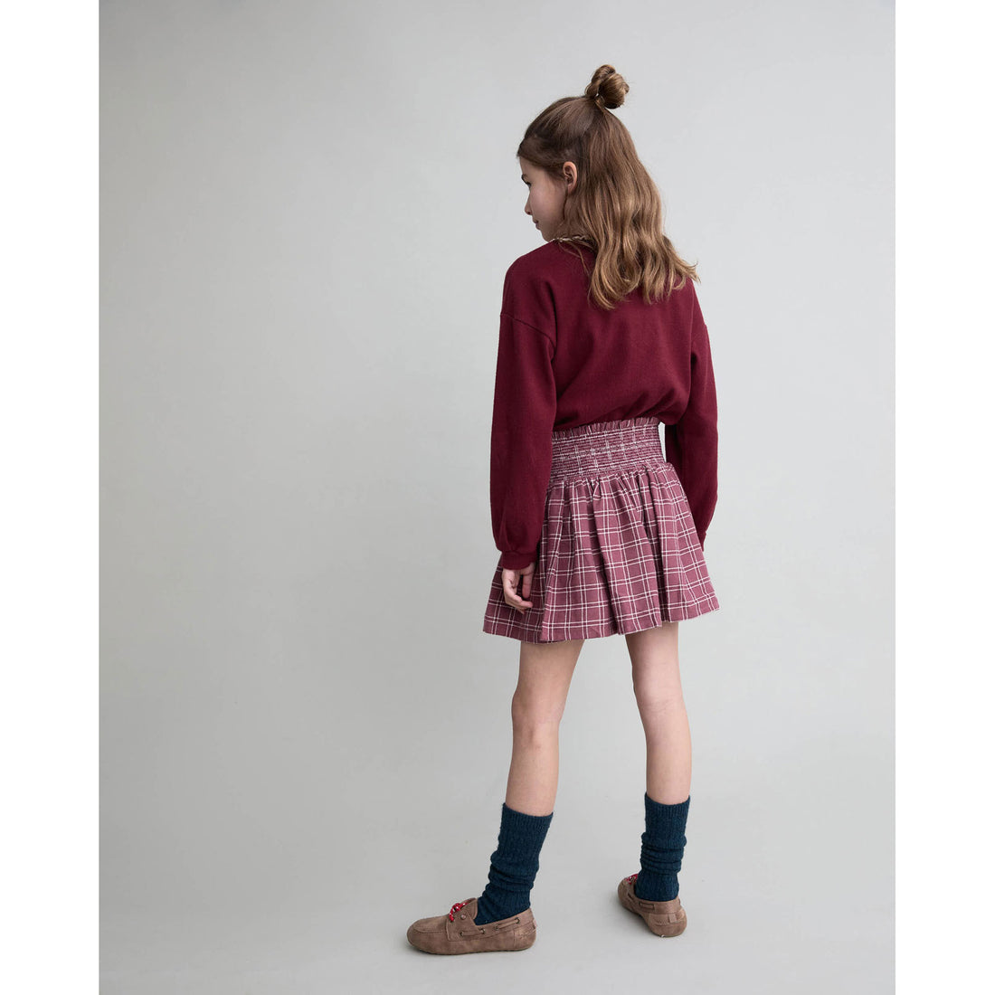 Buho PomegranateTartan Skirt
