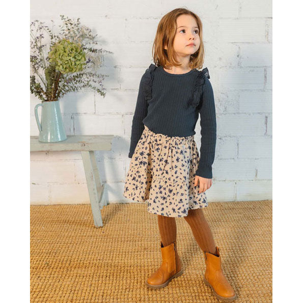 Buho Cream Pink Cottage Skirt