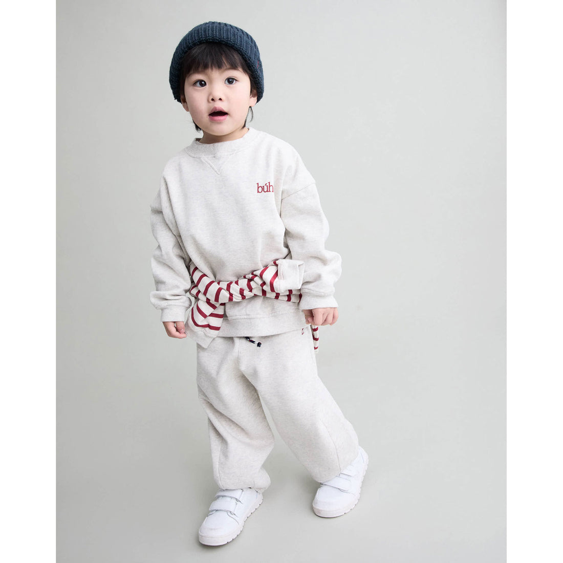 Buho Ecru Melange Fleece Sweatshirt