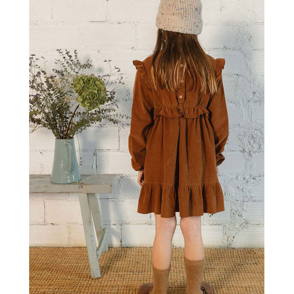 Buho Toffee Soft Velour Dress