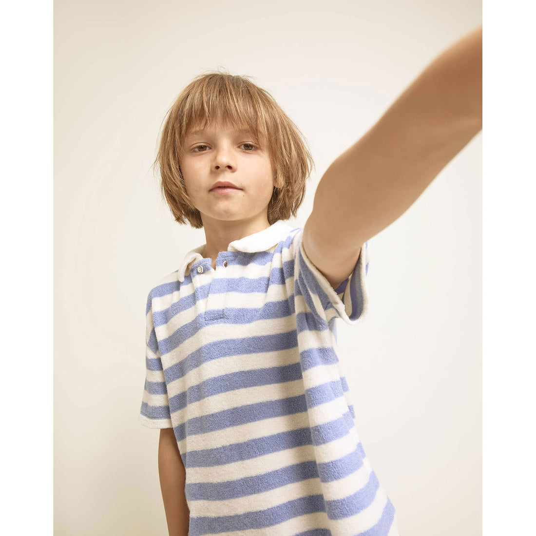 Buho Bluette Terry Stripe Polo