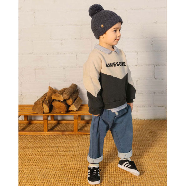 Buho Cream Two Tone Awesome Sweatshirt