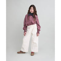 Buho Pomegranate Tartan Blouse