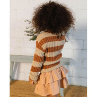Buho Orange Rib Bands Sweater