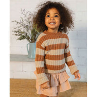 Buho Orange Rib Bands Sweater