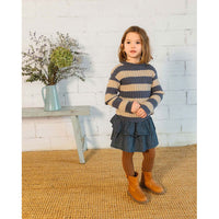 Buho Blue Lurex  Skirt