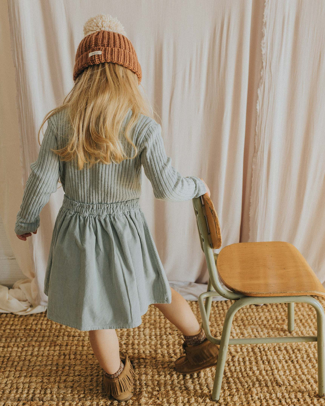 Buho Eucalyptus Soft Velour Combi Dress