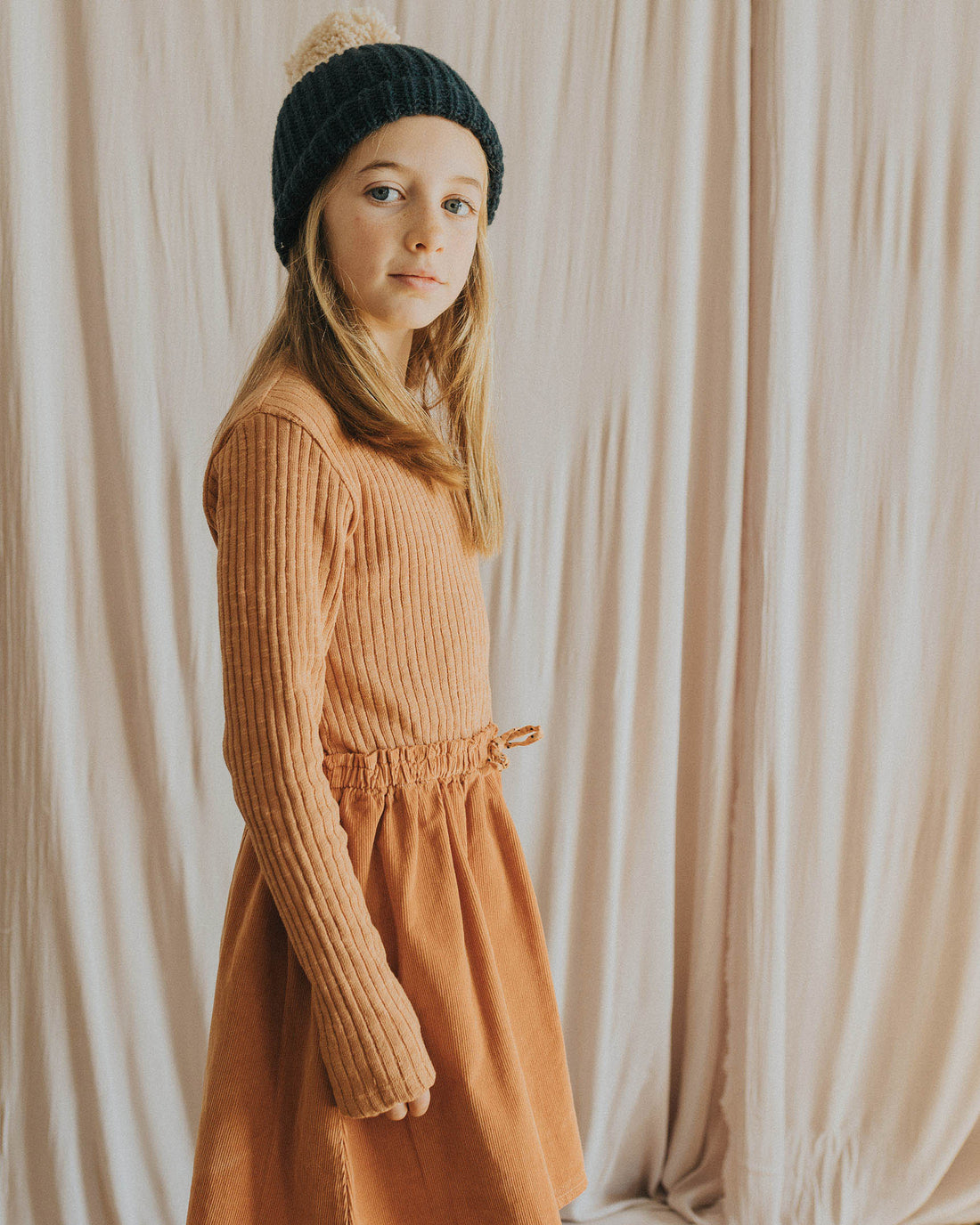 Buho Cinnamon Soft Velour Combi Dress