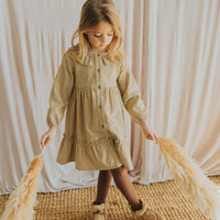 Buho Wheat Mini Check Dress