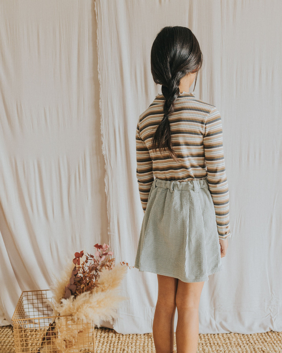 Buho Eucalyptus Box Pleat Skirt