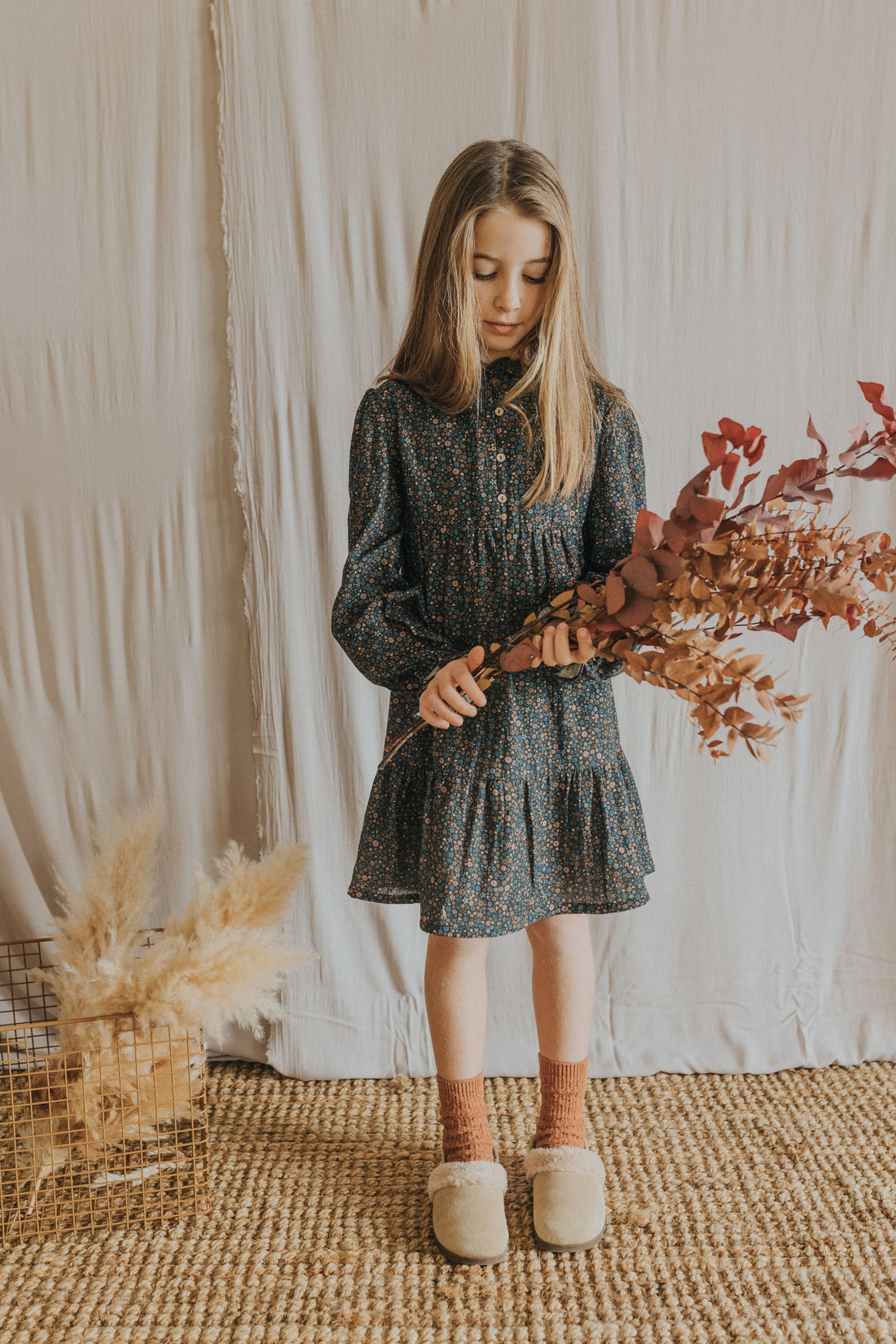 Buho Dark Floral Bloom Dress
