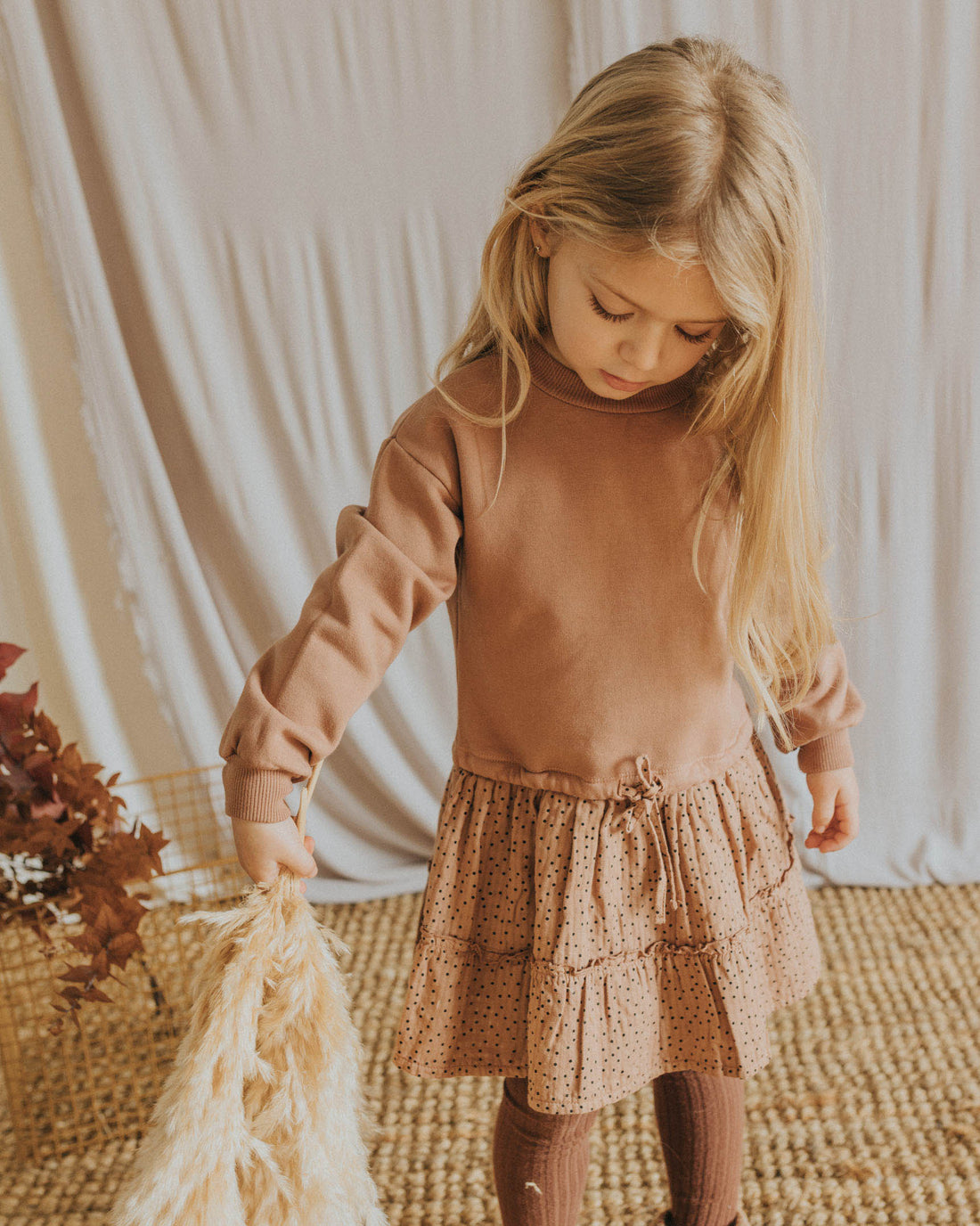 Buho Cocoa Dots Combi Dress