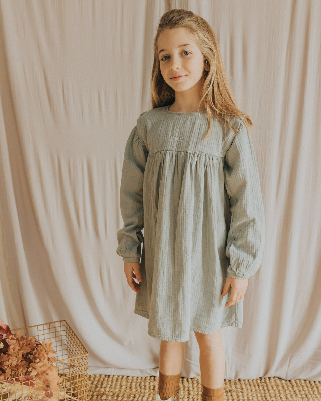 Buho Eucalyptus Plain Dress