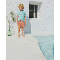 Buho Pool Green Terry Stripes Polo