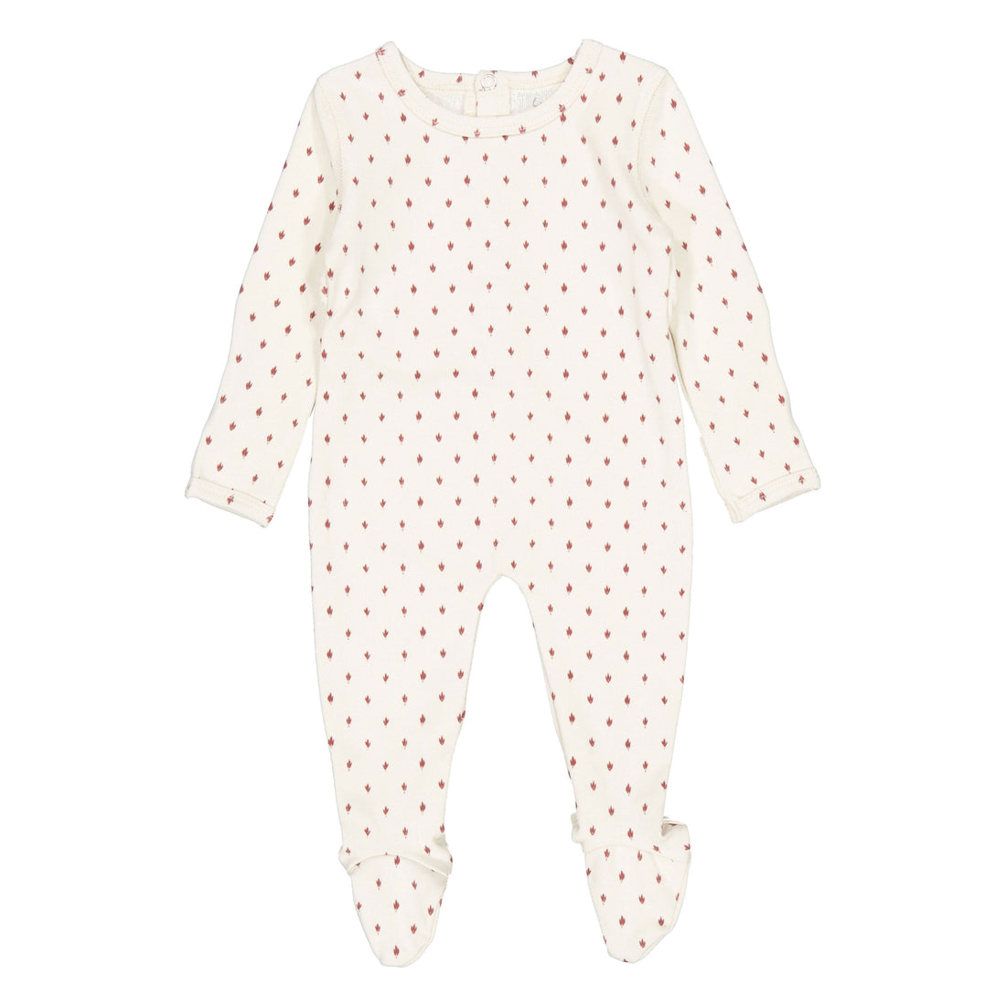 Lovely Littles Burgundy Damask - The Printed Romper