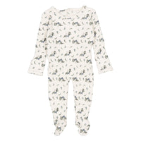 Lovely Littles Blue Vintage Leaf - The Printed Romper