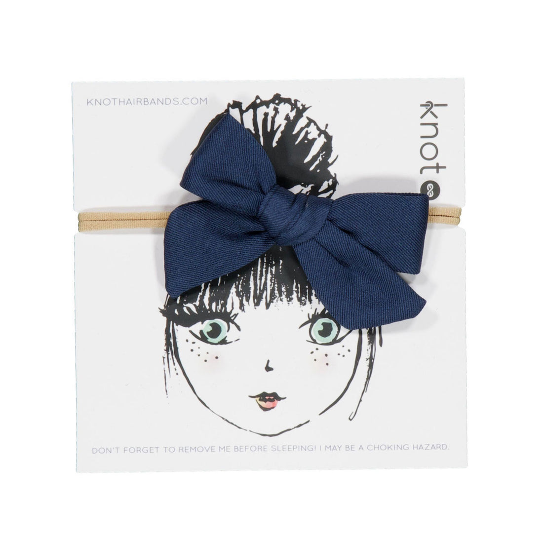 Knot Hairbands Blue Jay Lustre Mini Bow Band
