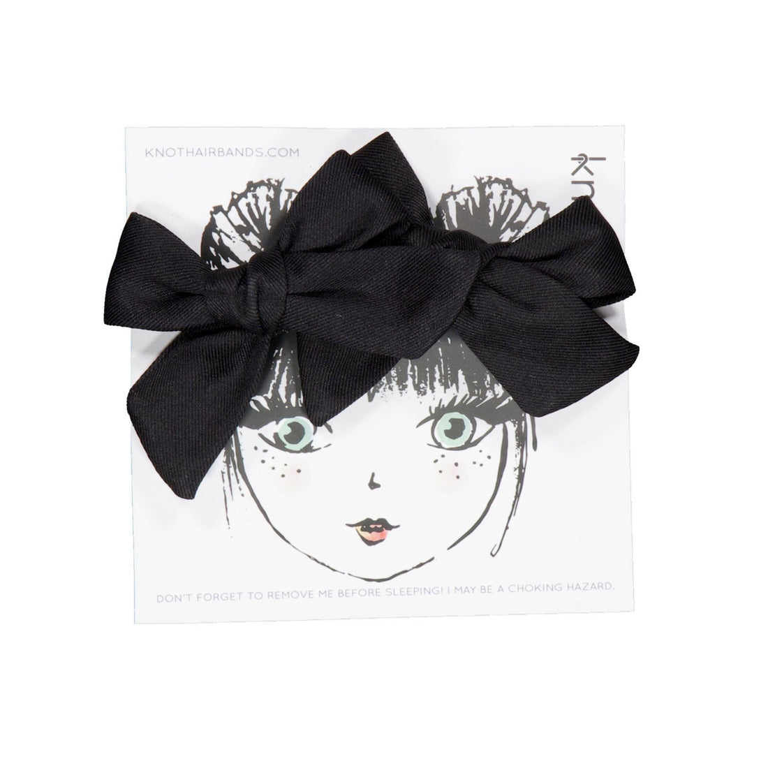 Knot Hairbands Blackbird Lustre Mini Bow Set