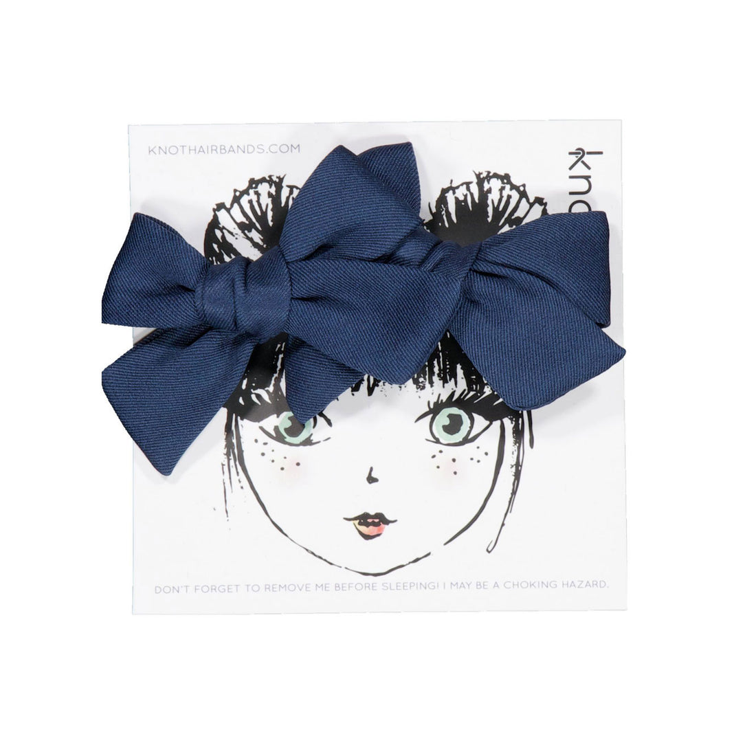 Knot Hairbands Blue Jay Lustre Mini Bow Set