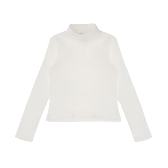 Dixie White Ribbed Turtleneck