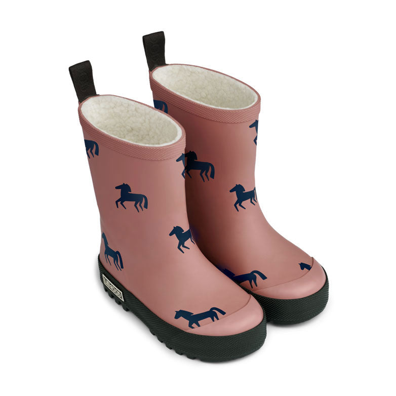 Liewood Horses/Dark Rosetta Thermo Rainboots