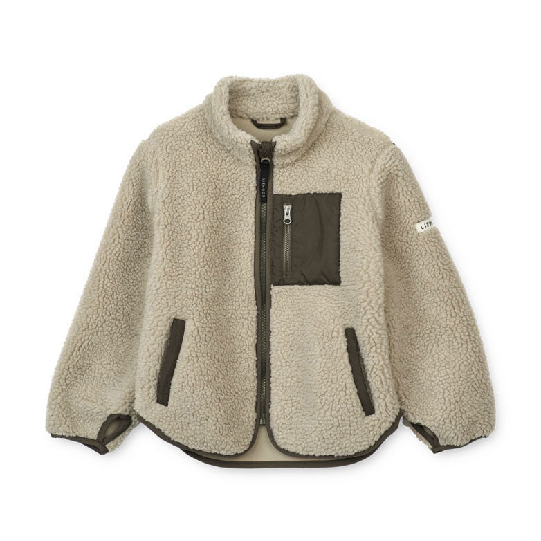 Liewood Mist/Army Brown Nolan Pile Jacket