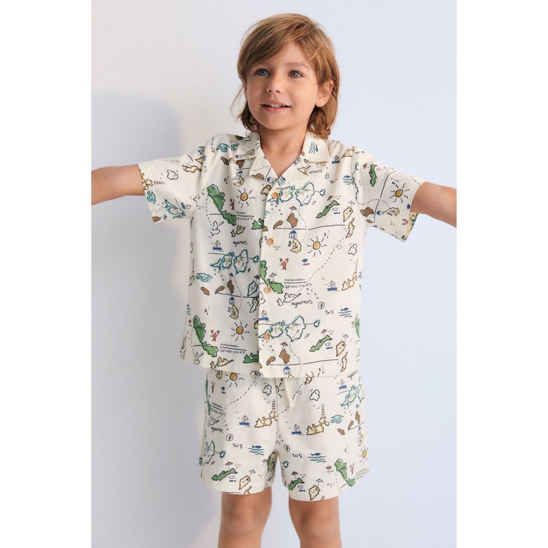 The New Society Map Print Arkoi Shirt