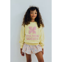 The New Society  Soft Lemon TNS Logo Sweatshirt