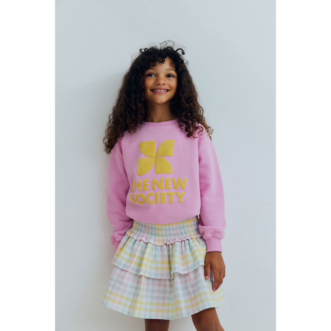 The New Society  Pink Lavander TNS Logo Sweatshirt