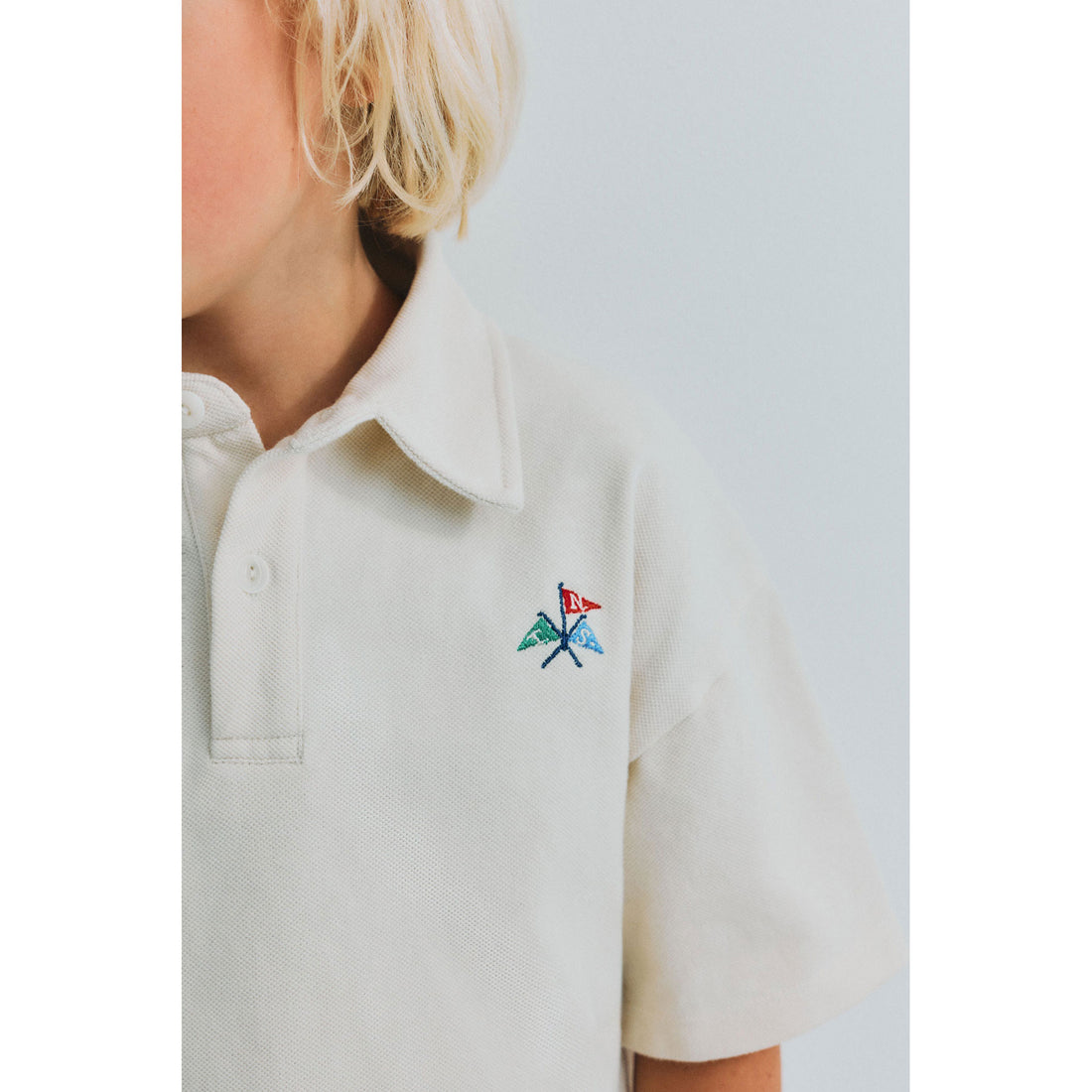 The New Society  Ecru Nut Polo