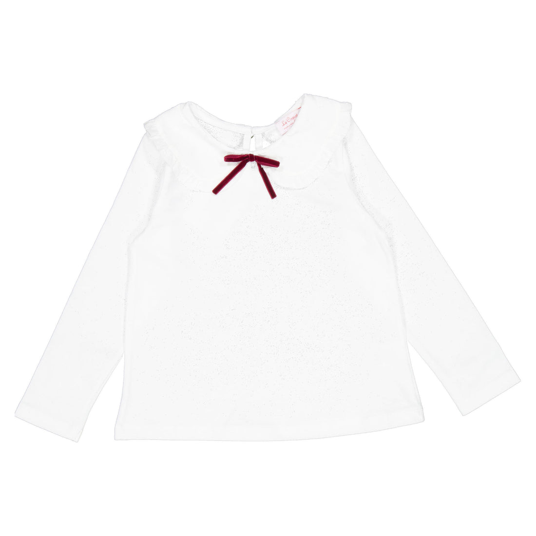 La Coqueta White & Burgundy Macerena Top