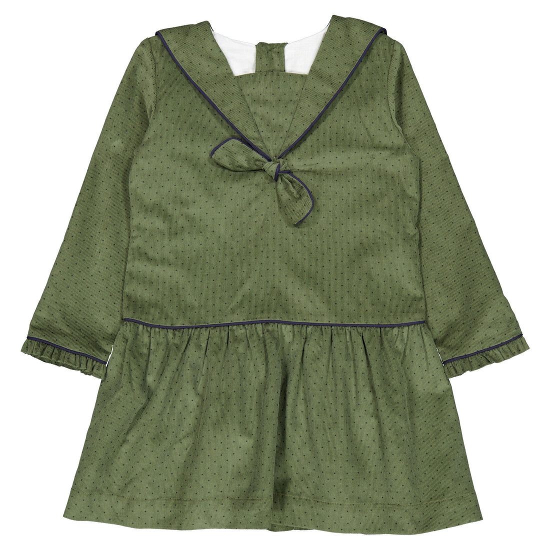 La Coqueta Olive Polka Dot Aranda Dress