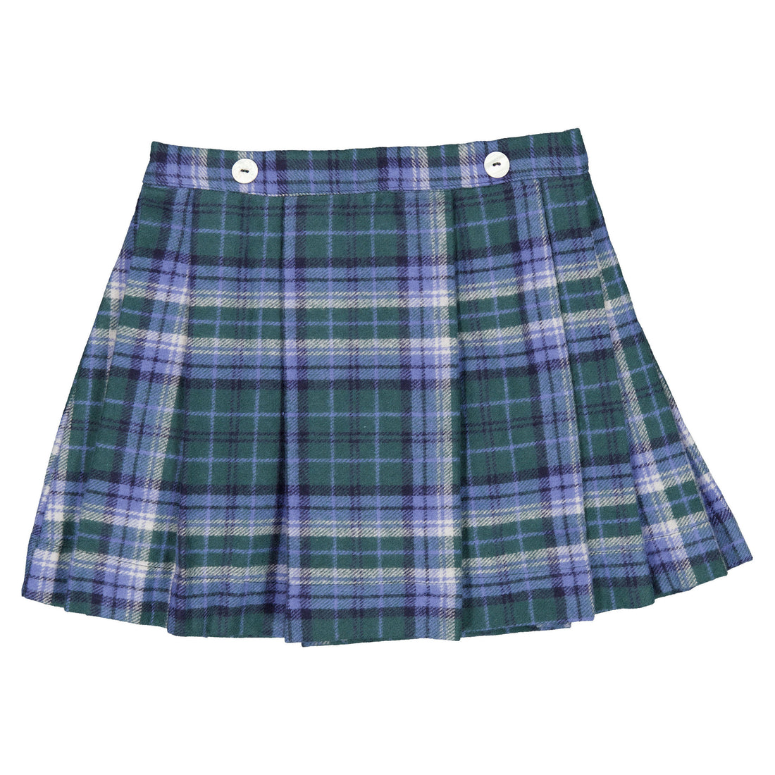 La Coqueta Green Check Zola Kilt Skirt