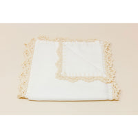 Yaarn Beige Wide Border Muslin Swaddles