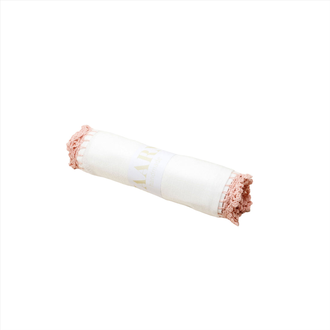 Yaarn Light Blush Wide Border Muslin Swaddles
