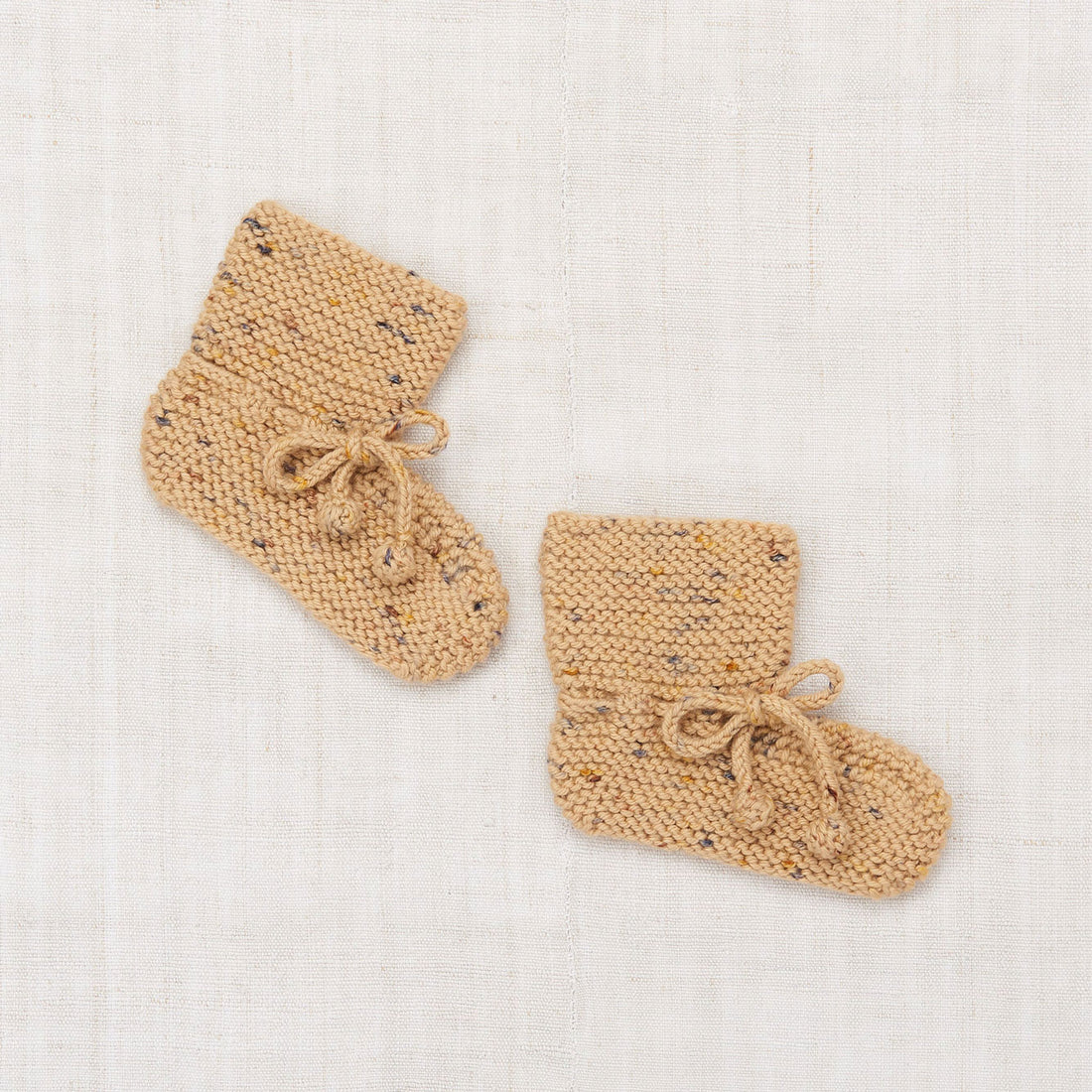 Misha and Puff Layette Classic Booties - Camel Confetti