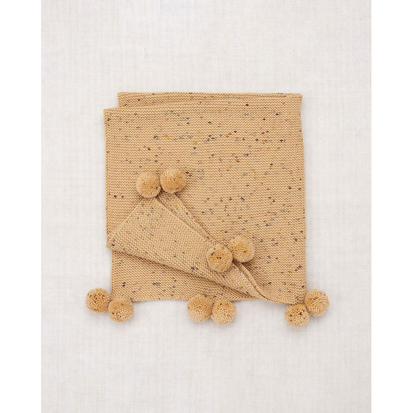 Misha and Puff Layette Heirloom Blanket - Camel Confetti
