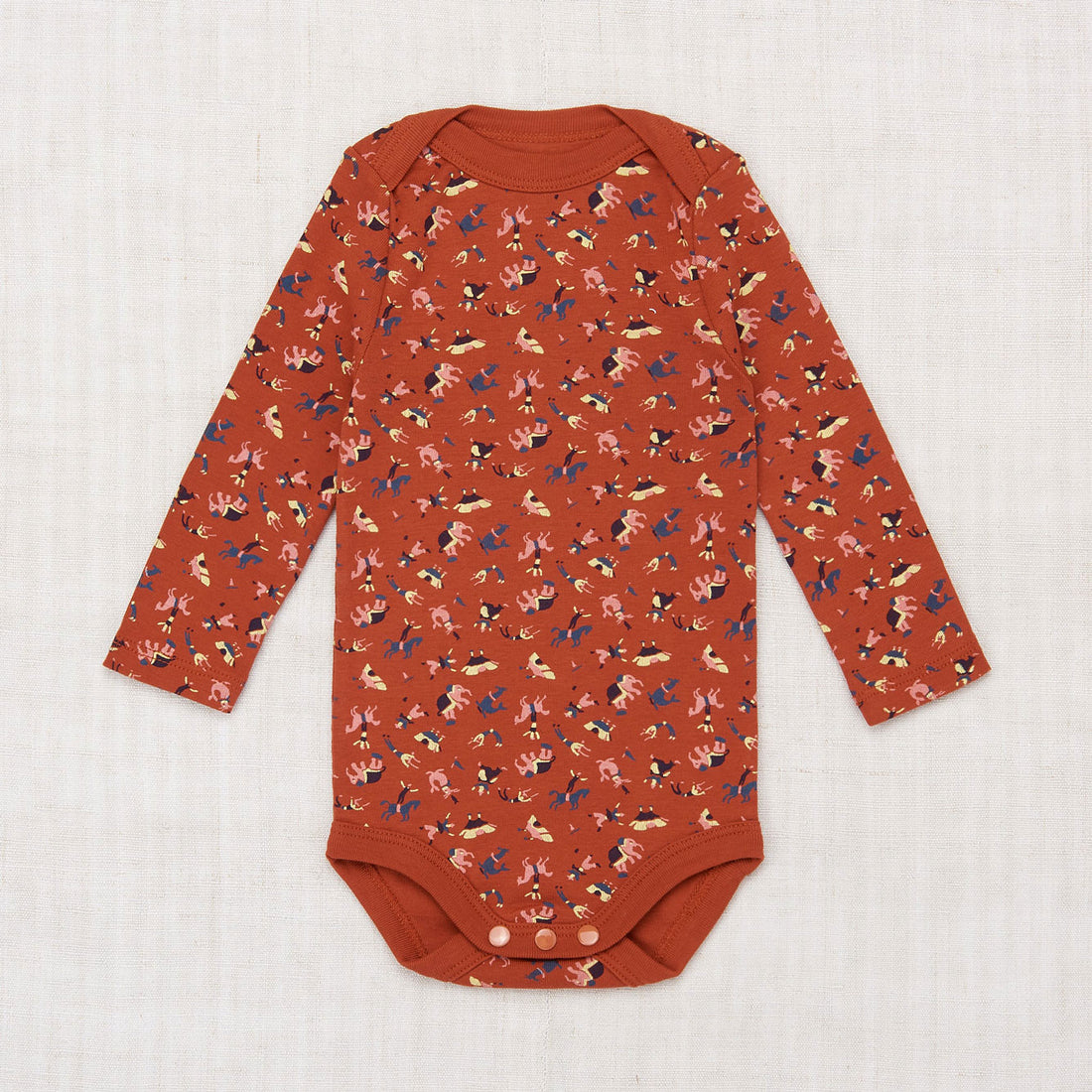 Misha and Puff Layette Circus Print Lap Onesie - Cinnamon Circus