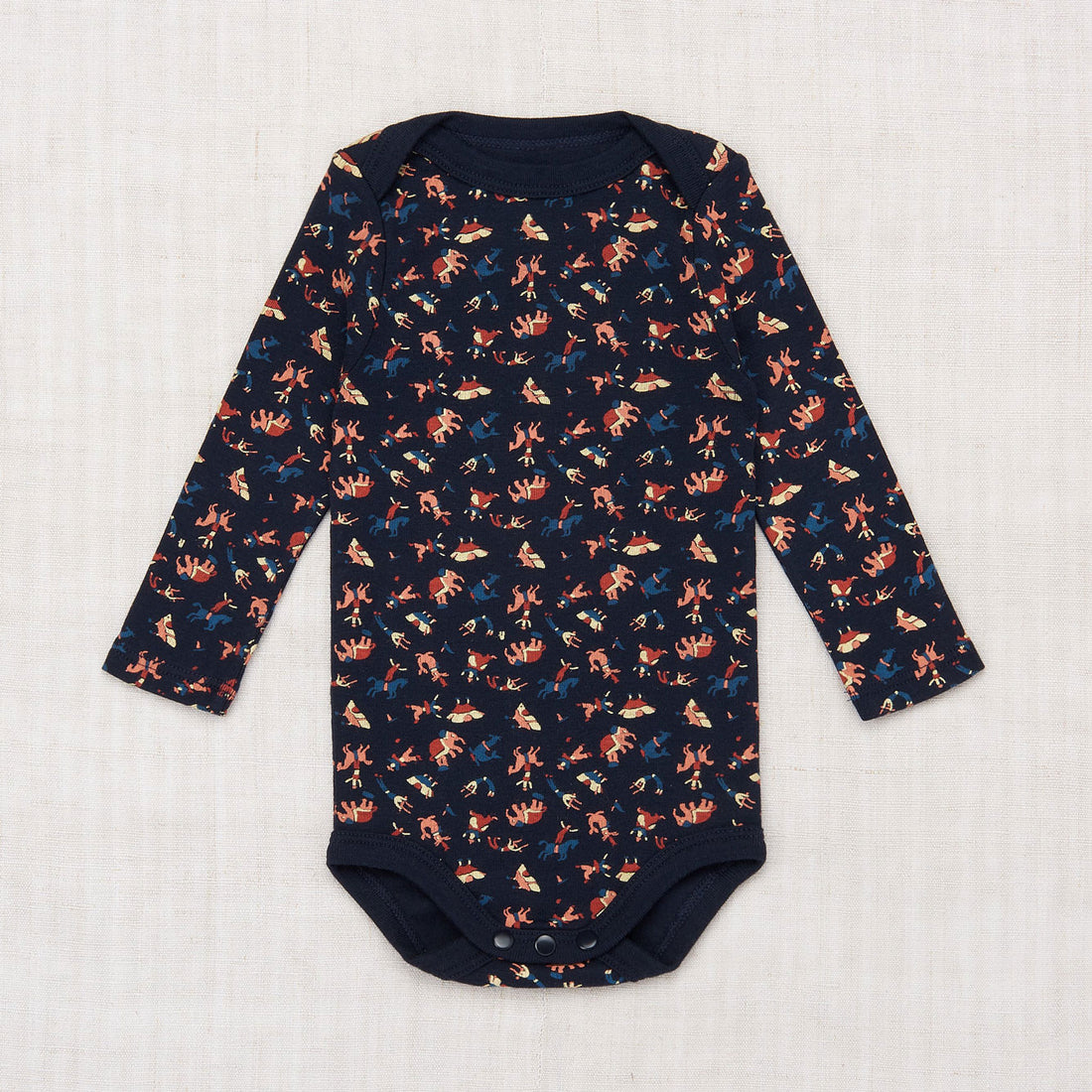 Misha and Puff Layette Circus Print Lap Onesie - Ink Circus