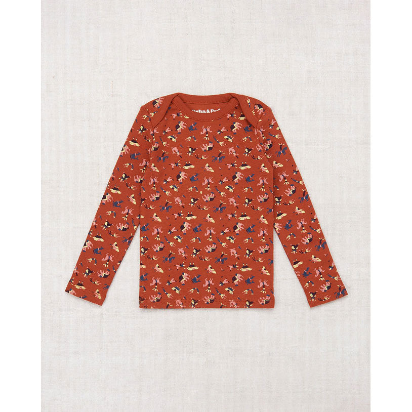 Misha and Puff Layette Circus Print Lap Tee - Cinnamon Circus