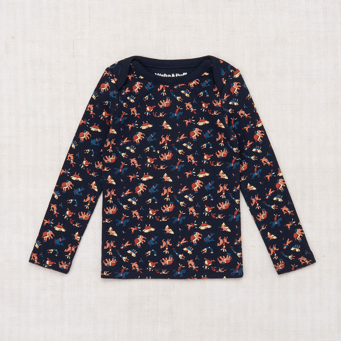 Misha and Puff Layette Circus Print Lap Tee - Ink Circus