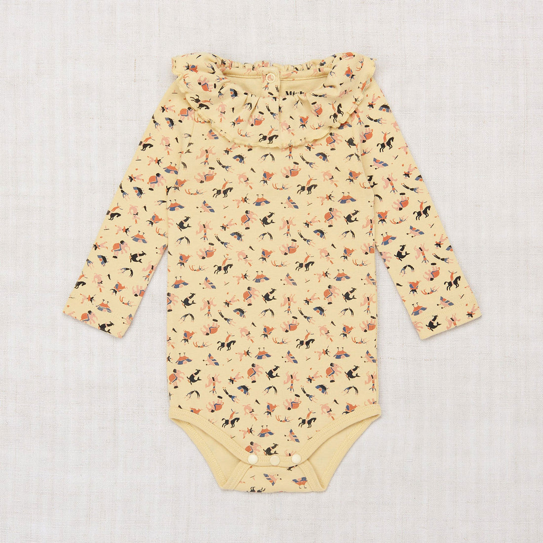 Misha and Puff Layette Circus Print Paloma Onesie - Linen Circus