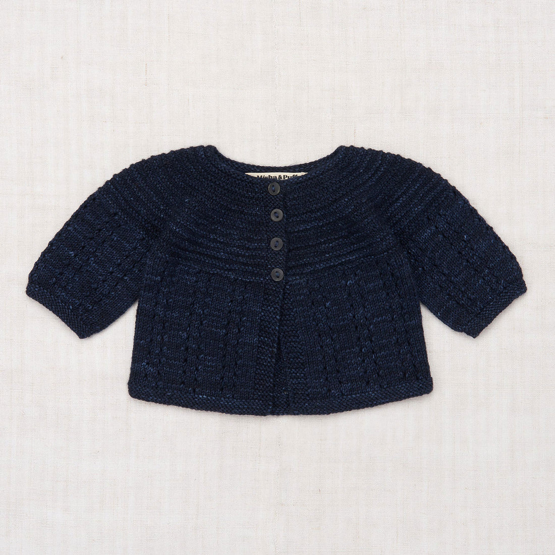 Misha and Puff Layette Pram Cardigan - Ink
