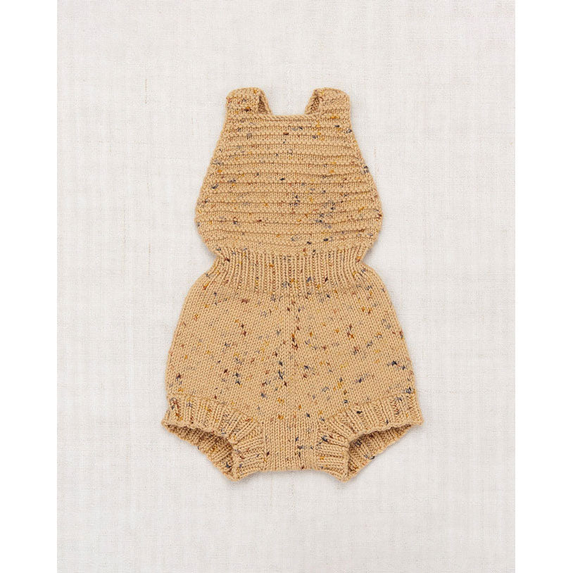 Misha and Puff Layette Sugar Maple Sunsuit - Camel Confetti