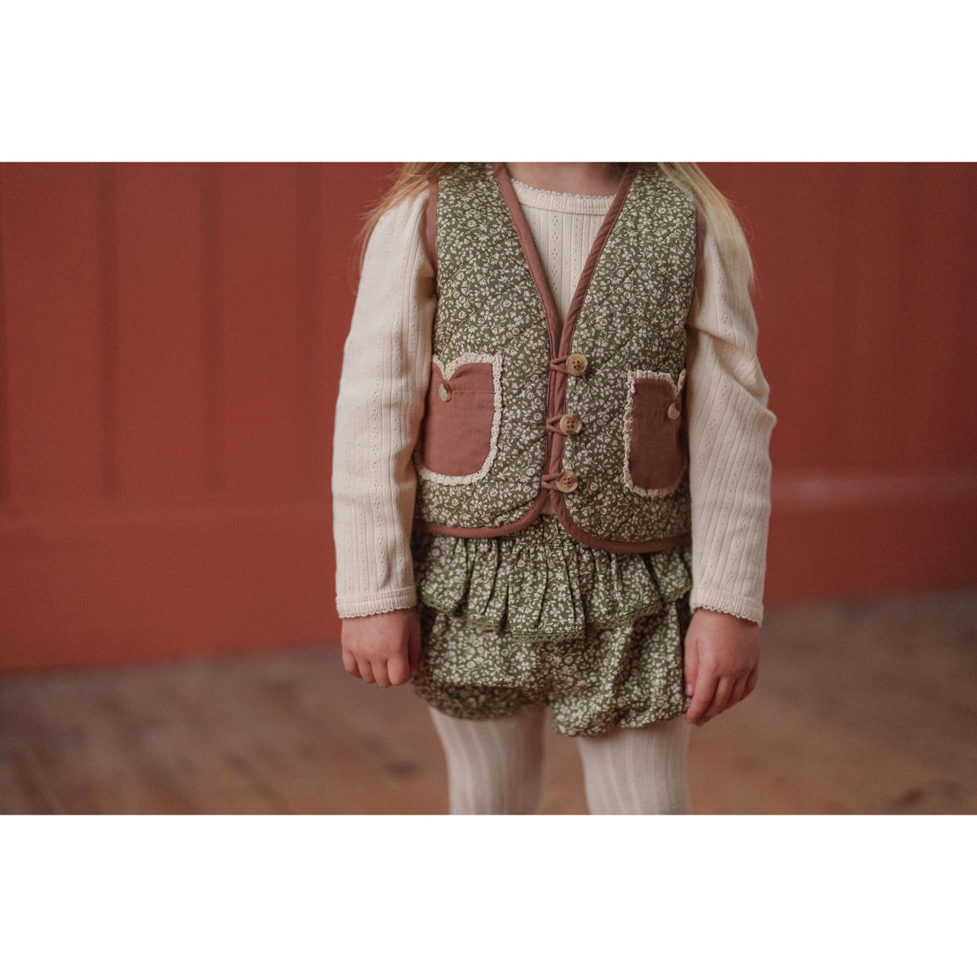 Little Cotton Clothes Combe Floral Frilly Romper
