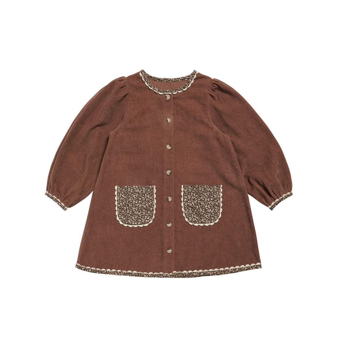 Little Cotton Clothes Nutmeg Velvet Jules Dress